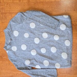 Soft Surroundings Dottie top mock turtleneck long sleeve gray size medium